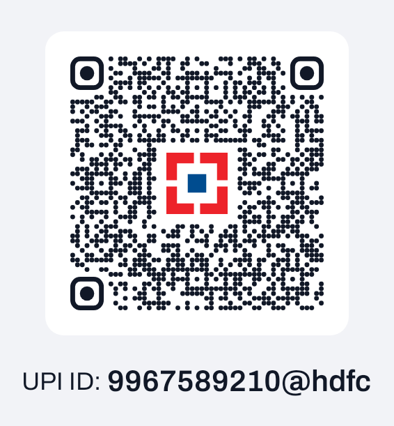 UPI QR code for Earth Pulse donation — 9967589210@hdfc